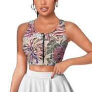 AILLOSA Activewear 3D Baskılı Desen YH-412 Askılı Kadın Atlet
