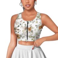 AILLOSA Activewear 3D Baskılı Desen YH-414 Askılı Kadın Atlet