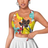 AILLOSA Activewear 3D Baskılı Desen YH-423 Askılı Kadın Atlet