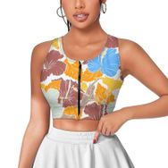 AILLOSA Activewear 3D Baskılı Desen YH-424 Askılı Kadın Atlet