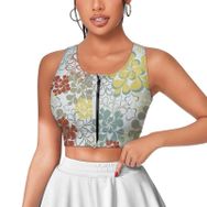 AILLOSA Activewear 3D Baskılı Desen YH-427 Askılı Kadın Atlet