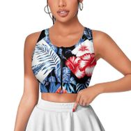 AILLOSA Activewear 3D Baskılı Desen YH-430 Askılı Kadın Atlet
