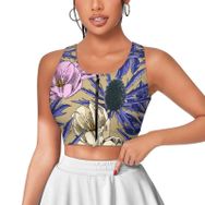 AILLOSA Activewear 3D Baskılı Desen YH-436 Askılı Kadın Atlet
