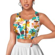 AILLOSA Activewear 3D Baskılı Desen YH-438 Askılı Kadın Atlet