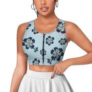 AILLOSA Activewear 3D Baskılı Desen YH-439 Askılı Kadın Atlet