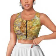 AILLOSA Activewear 3D Baskılı Desen YH-44 Askılı Kadın Atlet