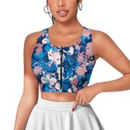 AILLOSA Activewear 3D Baskılı Desen YH-441 Askılı Kadın Atlet