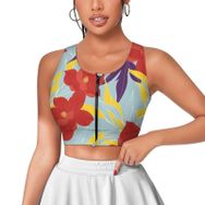 AILLOSA Activewear 3D Baskılı Desen YH-447 Askılı Kadın Atlet
