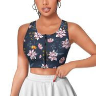 AILLOSA Activewear 3D Baskılı Desen YH-454 Askılı Kadın Atlet