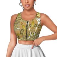 AILLOSA Activewear 3D Baskılı Desen YH-46 Askılı Kadın Atlet