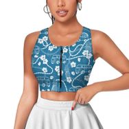 AILLOSA Activewear 3D Baskılı Desen YH-468 Askılı Kadın Atlet