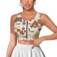 AILLOSA Activewear 3D Baskılı Desen YH-470 Askılı Kadın Atlet