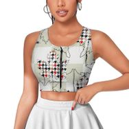AILLOSA Activewear 3D Baskılı Desen YH-474 Askılı Kadın Atlet