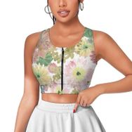 AILLOSA Activewear 3D Baskılı Desen YH-495 Askılı Kadın Atlet