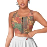 AILLOSA Activewear 3D Baskılı Desen YH-504 Askılı Kadın Atlet