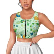 AILLOSA Activewear 3D Baskılı Desen YH-506 Askılı Kadın Atlet