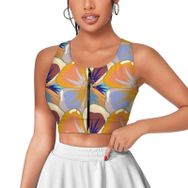 AILLOSA Activewear 3D Baskılı Desen YH-507 Askılı Kadın Atlet