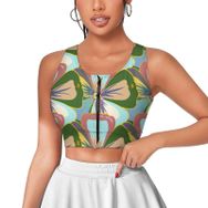 AILLOSA Activewear 3D Baskılı Desen YH-508 Askılı Kadın Atlet