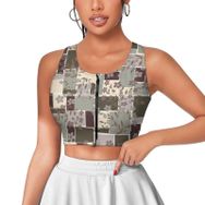 AILLOSA Activewear 3D Baskılı Desen YH-511 Askılı Kadın Atlet