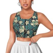 AILLOSA Activewear 3D Baskılı Desen YH-518 Askılı Kadın Atlet