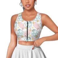 AILLOSA Activewear 3D Baskılı Desen YH-524 Askılı Kadın Atlet