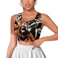 AILLOSA Activewear 3D Baskılı Desen YH-525 Askılı Kadın Atlet