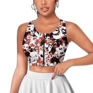 AILLOSA Activewear 3D Baskılı Desen YH-528 Askılı Kadın Atlet