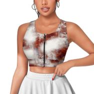 AILLOSA Activewear 3D Baskılı Desen YH-53 Askılı Kadın Atlet