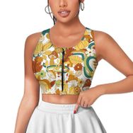 AILLOSA Activewear 3D Baskılı Desen YH-536 Askılı Kadın Atlet
