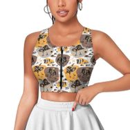 AILLOSA Activewear 3D Baskılı Desen YH-542 Askılı Kadın Atlet