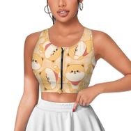 AILLOSA Activewear 3D Baskılı Desen YH-544 Askılı Kadın Atlet