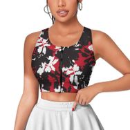 AILLOSA Activewear 3D Baskılı Desen YH-545 Askılı Kadın Atlet