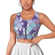 AILLOSA Activewear 3D Baskılı Desen YH-552 Askılı Kadın Atlet