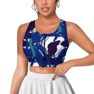 AILLOSA Activewear 3D Baskılı Desen YH-557 Askılı Kadın Atlet