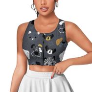AILLOSA Activewear 3D Baskılı Desen YH-560 Askılı Kadın Atlet