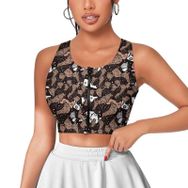 AILLOSA Activewear 3D Baskılı Desen YH-561 Askılı Kadın Atlet