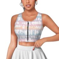 AILLOSA Activewear 3D Baskılı Desen YH-563 Askılı Kadın Atlet