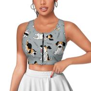AILLOSA Activewear 3D Baskılı Desen YH-568 Askılı Kadın Atlet