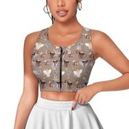 AILLOSA Activewear 3D Baskılı Desen YH-581 Askılı Kadın Atlet