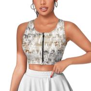 AILLOSA Activewear 3D Baskılı Desen YH-584 Askılı Kadın Atlet