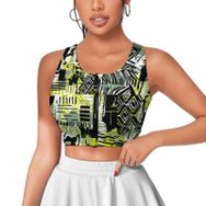 AILLOSA Activewear 3D Baskılı Desen YH-586 Askılı Kadın Atlet