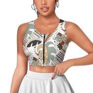 AILLOSA Activewear 3D Baskılı Desen YH-587 Askılı Kadın Atlet