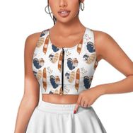 AILLOSA Activewear 3D Baskılı Desen YH-588 Askılı Kadın Atlet
