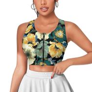 AILLOSA Activewear 3D Baskılı Desen YH-595 Askılı Kadın Atlet