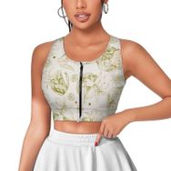 AILLOSA Activewear 3D Baskılı Desen YH-598 Askılı Kadın Atlet