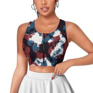 AILLOSA Activewear 3D Baskılı Desen YH-605 Askılı Kadın Atlet