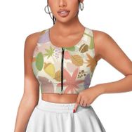 AILLOSA Activewear 3D Baskılı Desen YH-612 Askılı Kadın Atlet