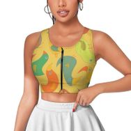 AILLOSA Activewear 3D Baskılı Desen YH-614 Askılı Kadın Atlet