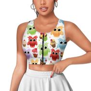 AILLOSA Activewear 3D Baskılı Desen YH-618 Askılı Kadın Atlet