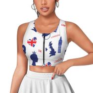 AILLOSA Activewear 3D Baskılı Desen YH-619 Askılı Kadın Atlet